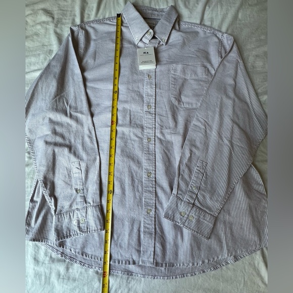Free Assembly Men's Striped brown, white Shirt - Picture 5 of 9